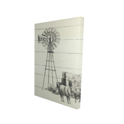 Vintage old texas windmill