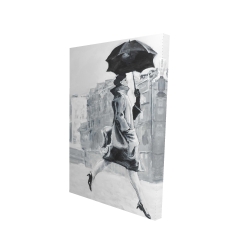 Woman in the rain