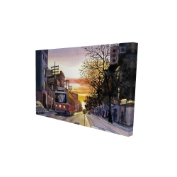 Coucher de soleil une rue torontoise