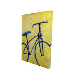 Canvas 24 x 36 - 3D - Blue bike abstract