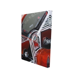 Vintage red car dashboard