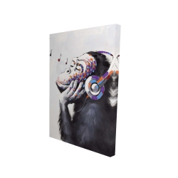 Monkey listening music