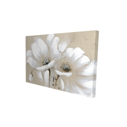 White abstract wild flowers