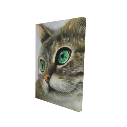Canvas 24 x 36 - 3D - Peaceful cat portrait
