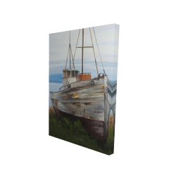 Canvas 24 x 36 - 3D - Old abandoned boat