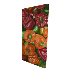 Canvas 24 x 48 - 3D - A lot of peppers
