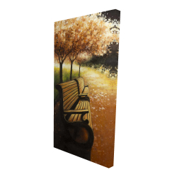 Banc de parc par une journée d'automne