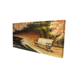 Banc de parc en automne