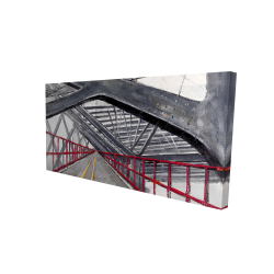 Canvas 24 x 48 - 3D - Under the brooklyn bridge