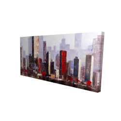 Canvas 24 x 48 - 3D - Industrial city style