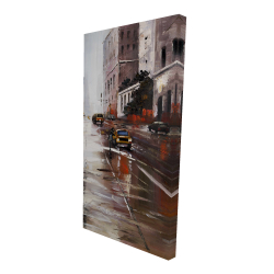 Canvas 24 x 48 - 3D - Morning street scene