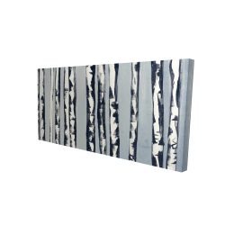 Canvas 24 x 48 - 3D - Small birch trees