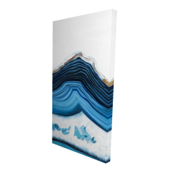 Canvas 24 x 48 - 3D - Blue geode profile