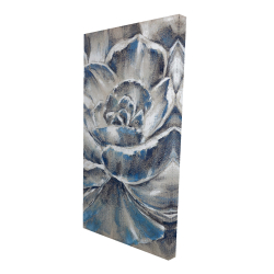 Canvas 24 x 48 - 3D - Gray and blue flower