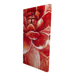 Canvas 24 x 48 - 3D - Red chrysanthemum