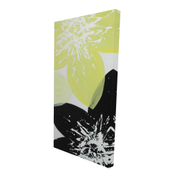 Canvas 24 x 48 - 3D - Yellow flowers with white center