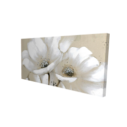 White abstract wild flowers