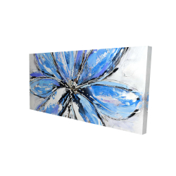 Toile 24 x 48 - 3D - Fleur bleue