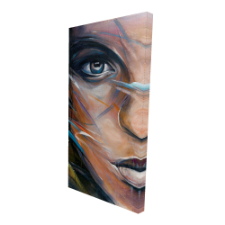 Canvas 24 x 48 - 3D - Colorful woman face