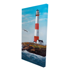 Canvas 24 x 48 - 3D - Lighthouse at the edge of the sea