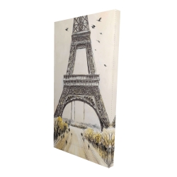 Eiffel tower with flying birds
