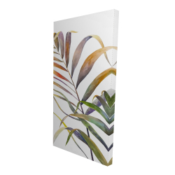 Feuilles de palmiers tropicaux à l'aquarelle