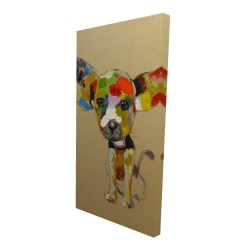 Canvas 24 x 48 - 3D - Abstract colorful chihuahua