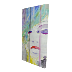 Canvas 24 x 48 - 3D - Abstract colorful portrait