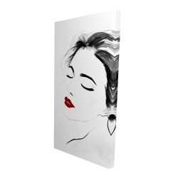 Portrait de dame sereine en noir
