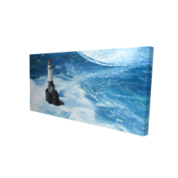 Vagues déchaînées sur le phare