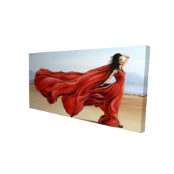 Robe rouge dans le désert