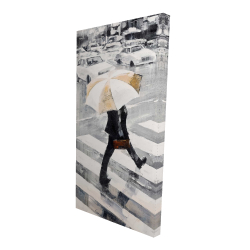 Man walking with his umbrella