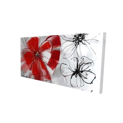 Red & gray flowers