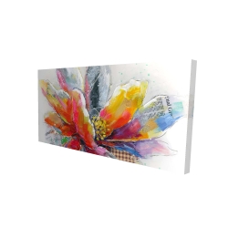 Canvas 24 x 48 - 3D - Abstract flower with texture