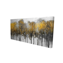 Toile 24 x 48 - 3D - Forêt abstraite jaune