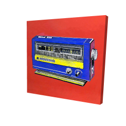 Canvas 24 x 24 - 3D - Retro radio alarm