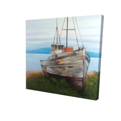 Canvas 36 x 36 - 3D - Old abandoned boat