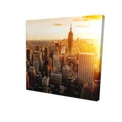 Canvas 24 x 24 - 3D - New york city at sunset
