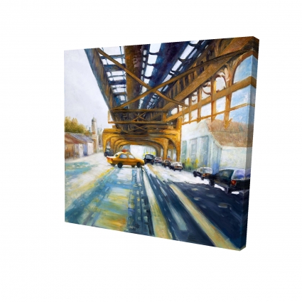Cars under the bridge