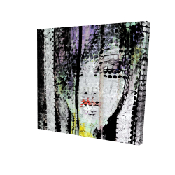 Canvas 24 x 24 - 3D - Abstract colorful woman face