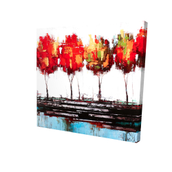 Canvas 48 x 48 - 3D - Abstract industrial style trees