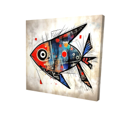 Canvas 36 x 36 - 3D - Fish gaze