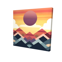 Canvas 36 x 36 - 3D - Peace mountain