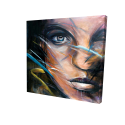 Canvas 48 x 48 - 3D - Colorful woman face