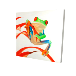 Canvas 48 x 48 - 3D - Red-eyed frog