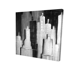 Abstract black and white cityscape