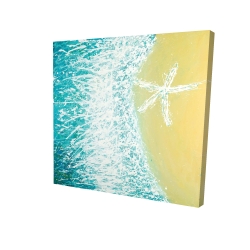 Canvas 48 x 48 - 3D - Right side seastar and a wave