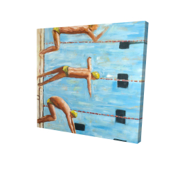 Canvas 24 x 24 - 3D - Swimmers