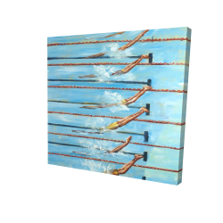 Canvas 48 x 48 - 3D - Olympic swimmers