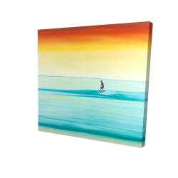 Canvas 48 x 48 - 3D - A surfer by dawn
